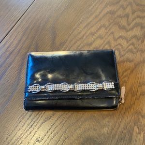 Swarovski W black luxury leather wallet